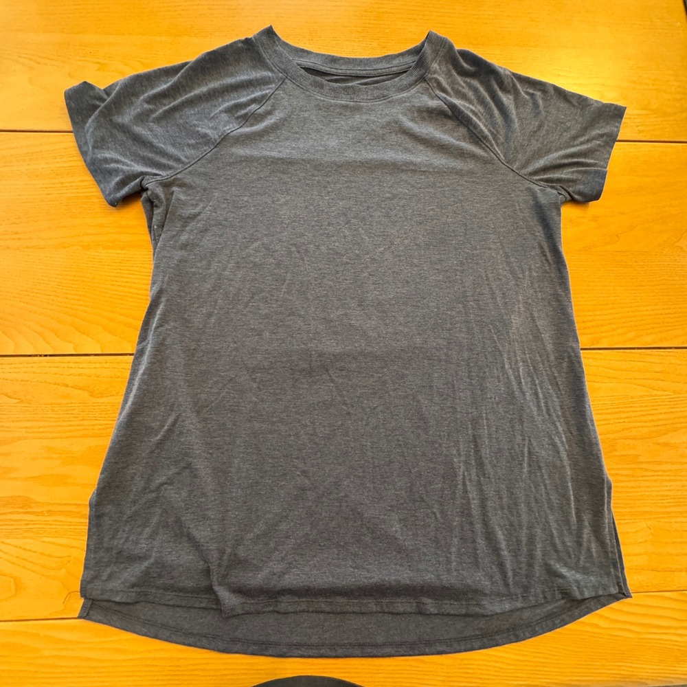 TEK GEAR Short Sleeve T Shirt Womens Large Blue Stretch Athleisure Minimalist